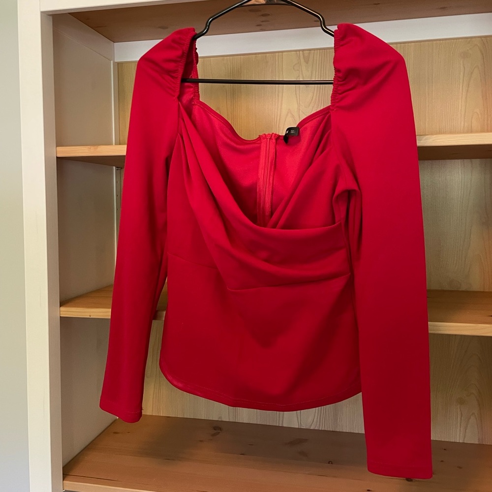 Red top - L - Used - Shein